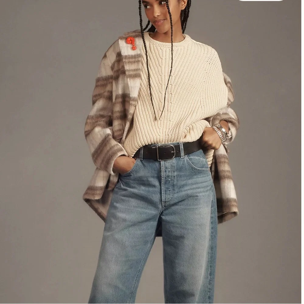 rag & bone Shane Cream Chunky Knit Sweater Vest Boxy Fit Size S - Picture 3 of 11